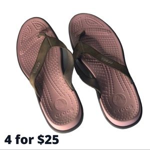 Crocs flip flops size 9